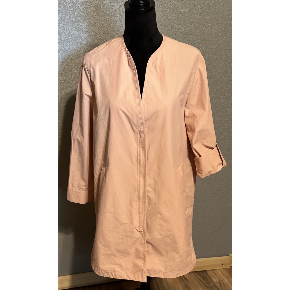 Soup Women's Small Jacket Zip Up Pink Lightweight Pockets‎ Unique Utility Modern